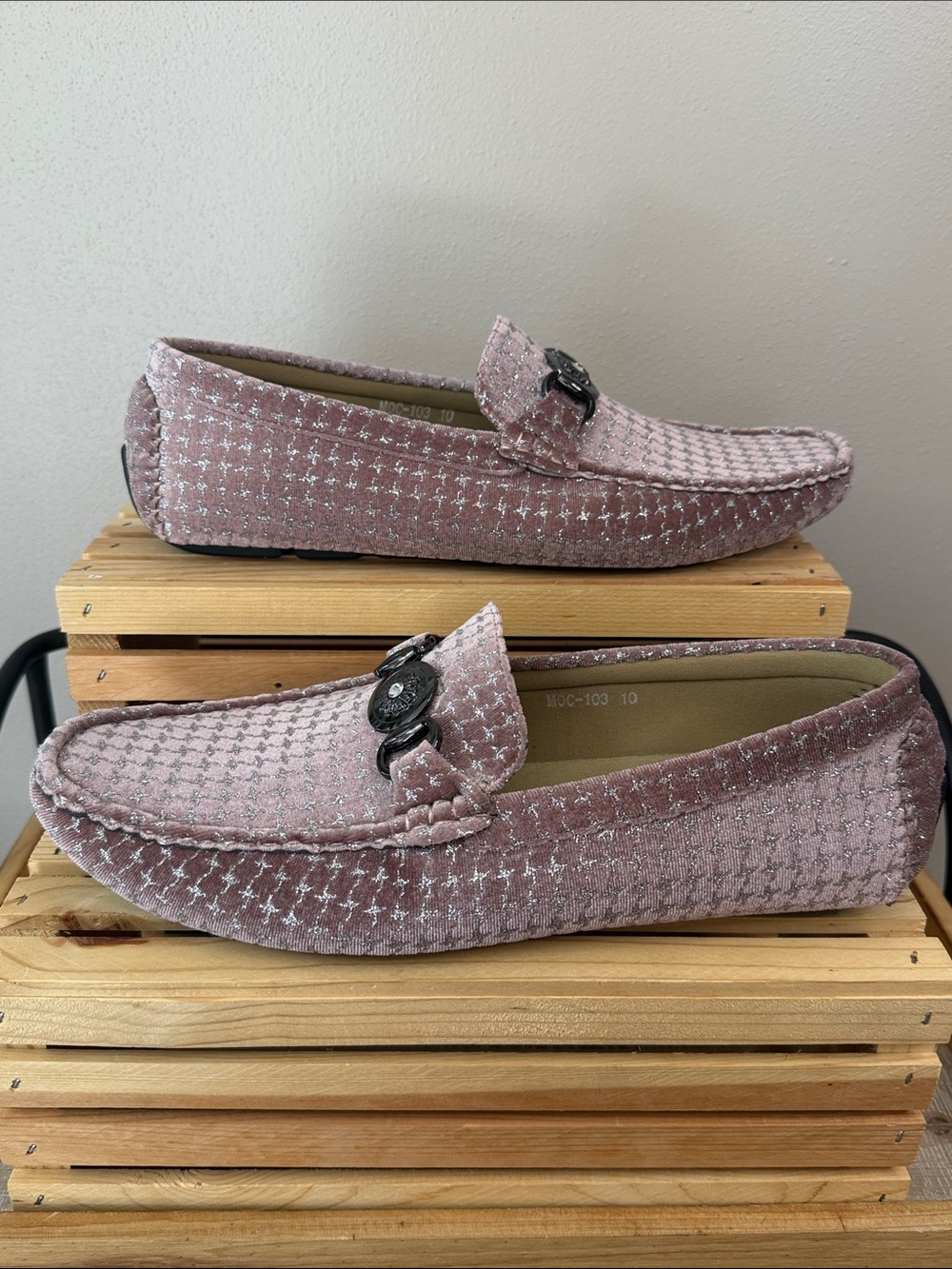 Royal Shoes Pink Diamonds Formal Loafers 10